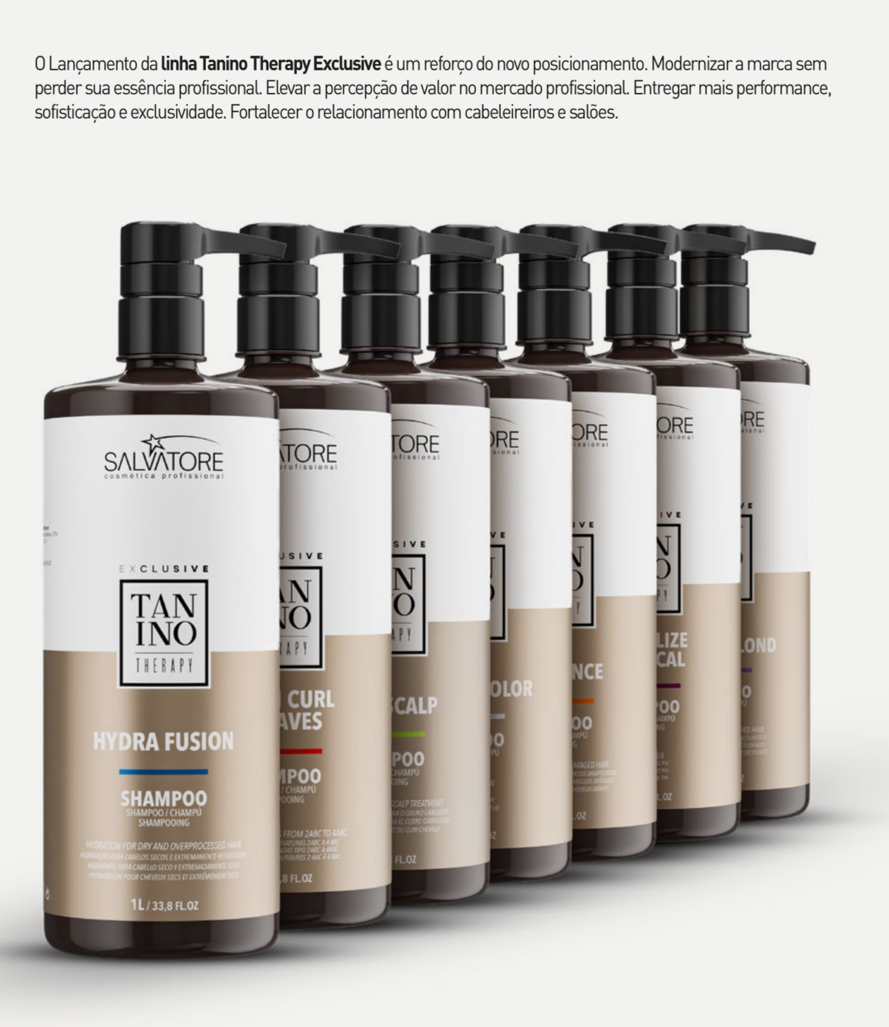 Linha Salvatore Cosmetics Tanino Therapy
